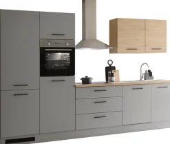 KOCHSTATION Küchenzeile »KS-Malfi« Breite 320cm, wahlweise mit E-Geräten, Arbeitsplatte 38mm Stärke