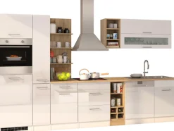 KOCHSTATION Küchenzeile »KS-Mailand« mit Elektrogeräten, Breite 340 cm