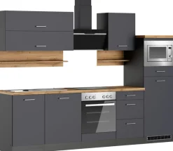KOCHSTATION Küchenzeile »KS-Milan« 280 cm breit, robuste Metallauszüge, viel Stauraum