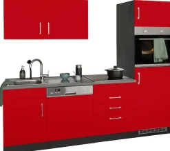 KOCHSTATION Küchenzeile »KS-Paris« Breite 230 cm, wahlweise mit E-Geräten und Induktion