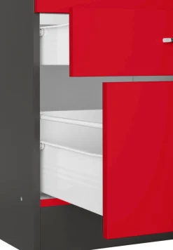 KOCHSTATION Küchenzeile »KS-Paris – Küchen mit einzigartigen Fotomotiven auf den Fronten« Breite 270 cm, wahlweise mit E-Geräten und Induktion