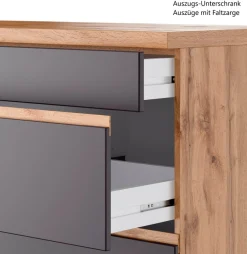 KOCHSTATION Küchenzeile »KS-Riesa« Stellbreite 390 cm, wahlweise mit Induktionskochfeld