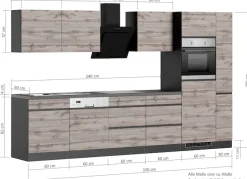 KOCHSTATION Küchenzeile »KS-Riesa« Stellbreite 330 cm, ohne E-Geräte