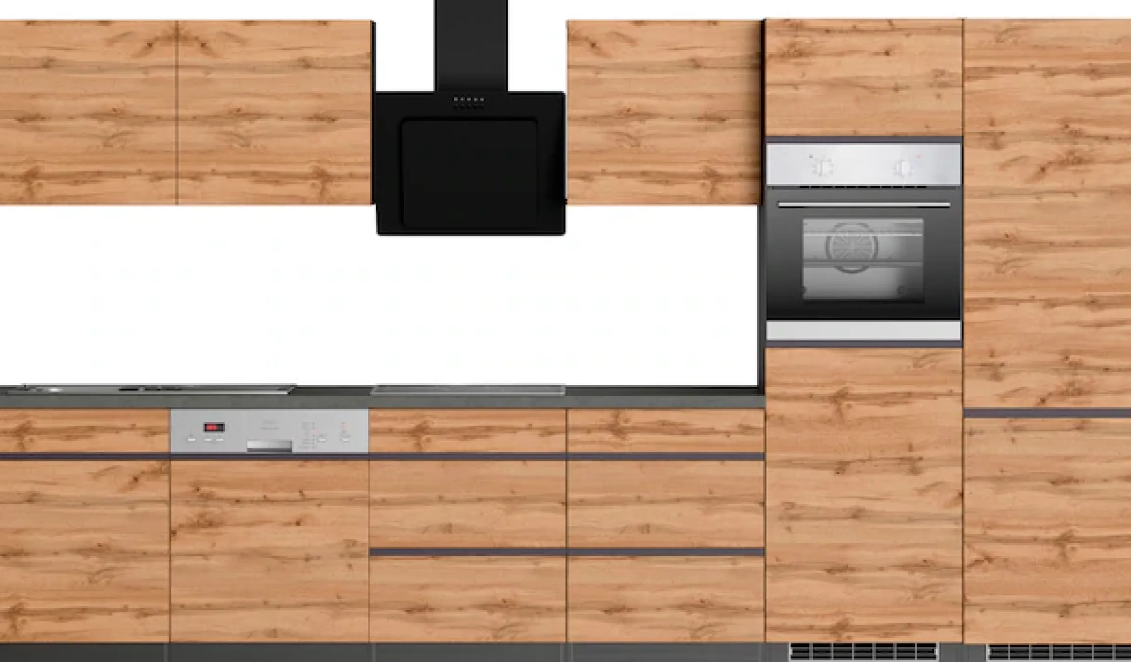 KOCHSTATION Küchenzeile »KS-Riesa« Stellbreite 360 cm, ohne E-Geräte