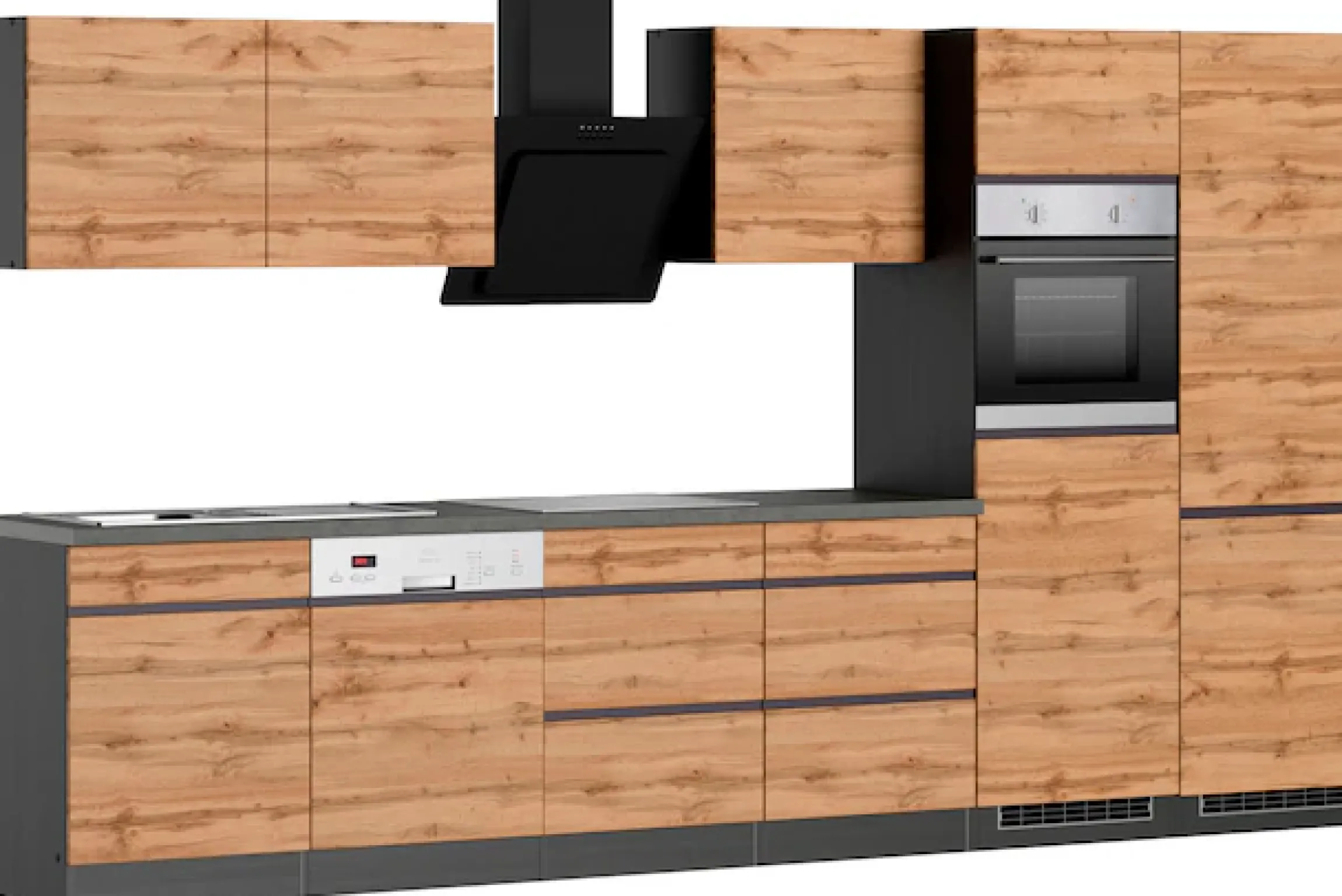 KOCHSTATION Küchenzeile »KS-Riesa« Stellbreite 360 cm, ohne E-Geräte