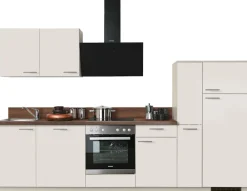 KOCHSTATION Küchenzeile »KS-Scafa, mit höhenverstellbaren Füßen« vormontiert, wahlweise mit E-Geräten, mit Soft-Close, Breite 310 cm
