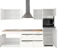 KOCHSTATION Küchenzeile »KS-Stockholm – Küche mit hochwertiger und detailreicher Landhausfront« Breite 280 cm, wahlweise mit E-Geräten,mit MDF-Fronten