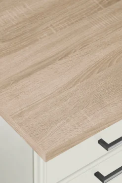 KOCHSTATION Küchenzeile »KS-Stockholm – Küche mit hochwertiger und detailreicher Landhausfront« Breite 280 cm, wahlweise mit E-Geräten,mit MDF-Fronten
