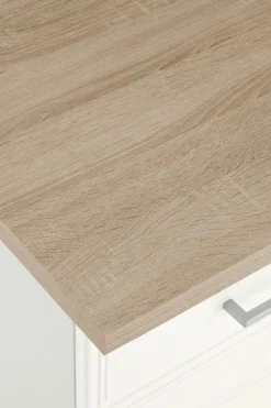 KOCHSTATION Küchenzeile »KS-Stockholm – Küche mit hochwertiger und detailreicher Landhausfront« Breite 340 cm, wahlweise mit E-Geräten,mit MDF-Fronten