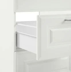 KOCHSTATION Küchenzeile »KS-Stockholm – Küche mit hochwertiger und detailreicher Landhausfront« Breite 370 cm, wahlweise mit E-Geräten,mit MDF-Fronten