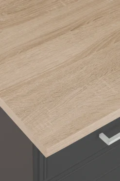 KOCHSTATION Küchenzeile »KS-Stockholm – Küche mit hochwertiger und detailreicher Landhausfront« Breite 310 cm, wahlweise mit E-Geräten,mit MDF-Fronten