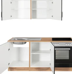 KOCHSTATION Küchenzeile »KS-Tinnum« ohne E-Geräte, Breite 180 cm