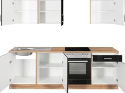 KOCHSTATION Küchenzeile »KS-Tinnum« ohne E-Geräte, Breite 240 cm