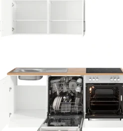 KOCHSTATION Küchenzeile »KS-Tinnum« ohne E-Geräte, Breite 180 cm