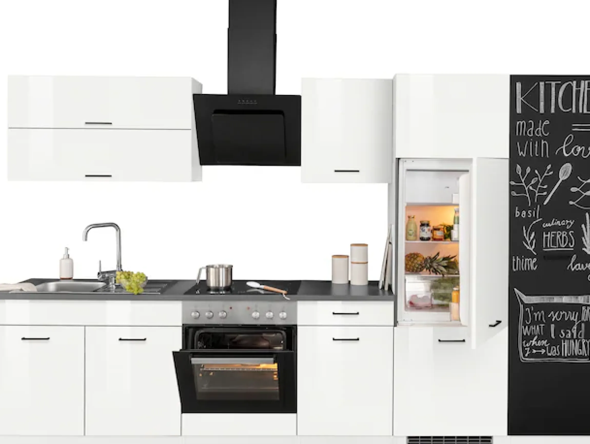 KOCHSTATION Küchenzeile »KS-Trier« ohne E-Geräte, Breite 320 cm
