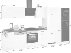 KOCHSTATION Küchenzeile »KS-Trier« ohne E-Geräte, Breite 360 cm