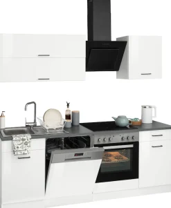 KOCHSTATION Küchenzeile »KS-Trier« ohne E-Geräte, Breite 220 cm