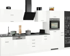 KOCHSTATION Küchenzeile »KS-Trier« mit E-Geräten, Breite 380 cm
