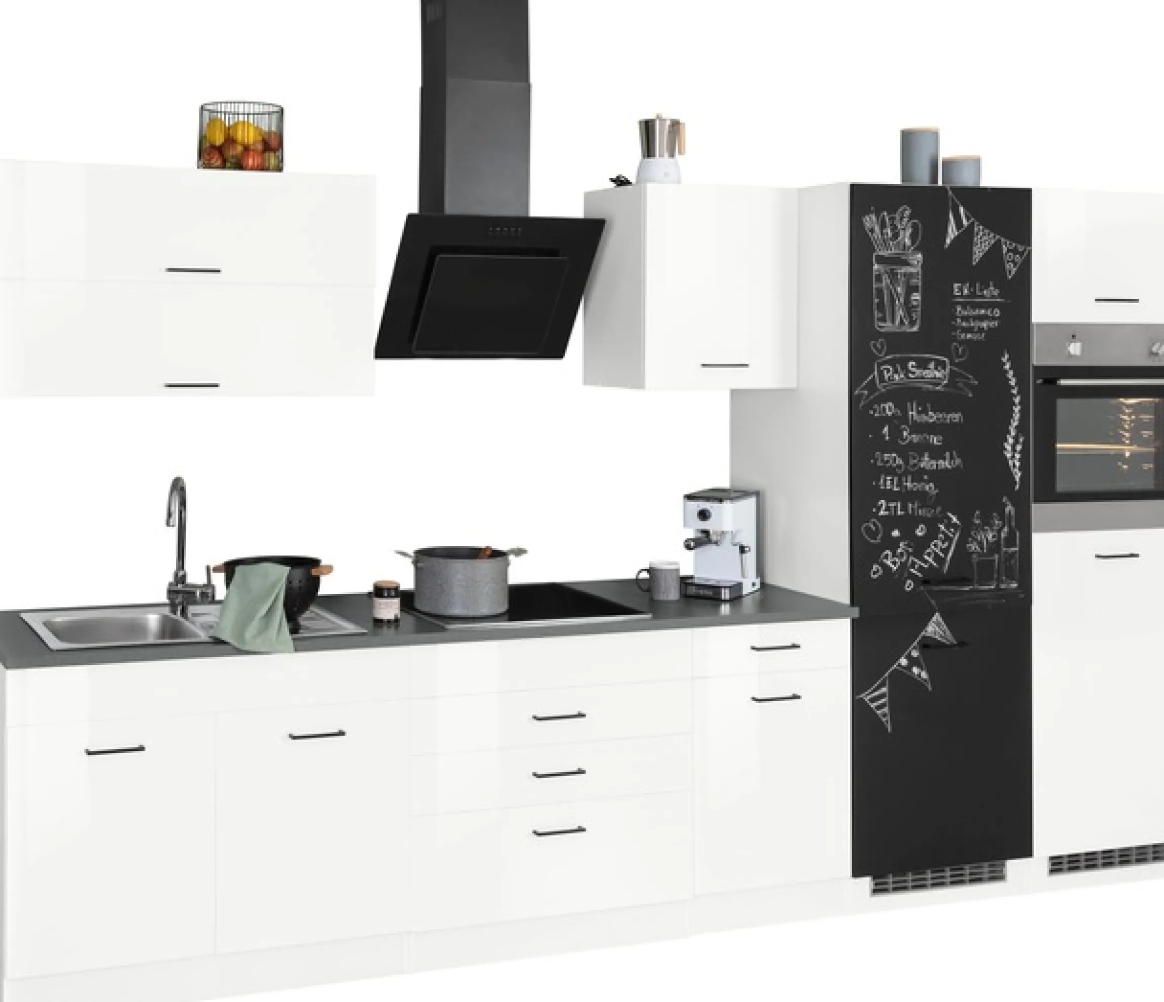 KOCHSTATION Küchenzeile »KS-Trier« mit E-Geräten, Breite 350 cm