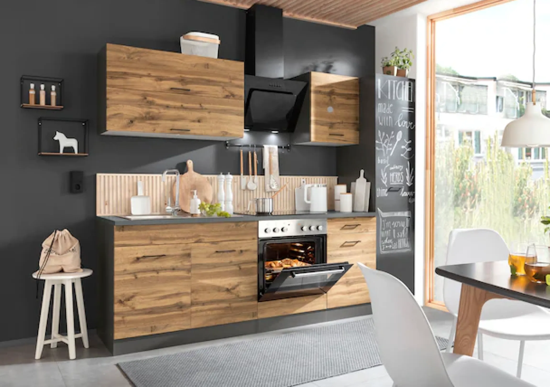 KOCHSTATION Küchenzeile »KS-Trier« ohne E-Geräte, Breite 260 cm