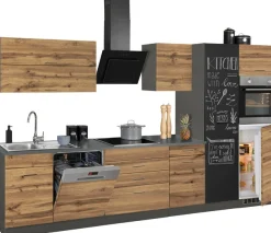 KOCHSTATION Küchenzeile »KS-Trier« mit E-Geräten, Breite 350 cm