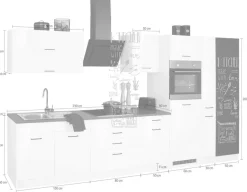 KOCHSTATION Küchenzeile »KS-Trier« ohne E-Geräte, Breite 370 cm