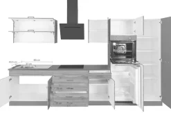 KOCHSTATION Küchenzeile »KS-Trier« ohne E-Geräte, Breite 340 cm