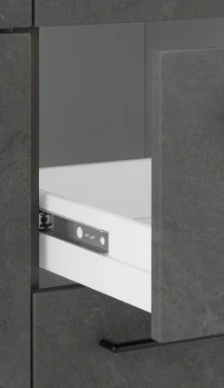 KOCHSTATION Küchenzeile »KS-Tulsa« mit E-Geräten, Breite 380 cm, schwarze Metallgriffe, MDF Fronten