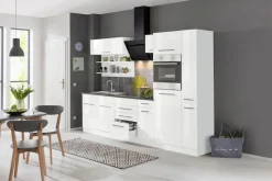 KOCHSTATION Küchenzeile »KS-Tulsa« ohne E-Geräte, Breite 300 cm, schwarze Metallgriffe, MDF Fronten