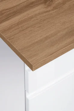 KOCHSTATION Küchenzeile »KS-Virginia,neu in verbesserter Ausführung« Arbeitsplatte 38 mm stark, Stauraum, Softclose,Breite 210 cm,Soft-Close,wahlweise mit E-Geräten