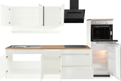 KOCHSTATION Küchenzeile »KS-Virginia,neu in verbesserter Ausführung« Arbeitsplatte 38 mm stark, Stauraum, Softclose,Breite 290, Soft-Close-Funktion, ohne E-Geräte