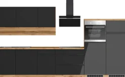 KOCHSTATION Küchenzeile »KS-Virginia,neu in verbesserter Ausführung« Arbeitsplatte 38 mm stark, Stauraum, Softclose,Breite 360 cm, Softclose, wahlweise mit E-Geräten und Induktion