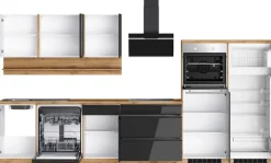 KOCHSTATION Küchenzeile »KS-Virginia,neu in verbesserter Ausführung« Arbeitsplatte 38 mm stark, Stauraum, Softclose,Breite 360 cm, Softclose, wahlweise mit E-Geräten und Induktion
