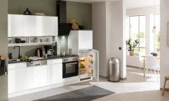 KOCHSTATION Küchenzeile »KS-Virginia,neu in verbesserter Ausführung« Arbeitsplatte 38 mm stark, Stauraum, Softclose,Breite 280 cm, Soft-Close, wahlweise mit E-Geräten