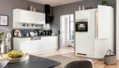 KOCHSTATION Küchenzeile »KS-Virginia,neu in verbesserter Ausführung« Arbeitsplatte 38 mm stark, Stauraum, Softclose,Breite 390 cm, Soft-Close, mit Glaskeramik-oder Induktionskochfeld