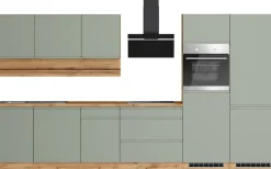 KOCHSTATION Küchenzeile »KS-Virginia,neu in verbesserter Ausführung« Arbeitsplatte 38 mm stark, Stauraum, Softclose,Breite 360 cm, Softclose, wahlweise mit E-Geräten und Induktion
