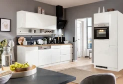 KOCHSTATION Küchenzeile »KS-Virginia,neu in verbesserter Ausführung« Arbeitsplatte 38 mm stark, Stauraum, Softclose,Breite 330 cm, Soft-Close, wahlweise mit Induktion