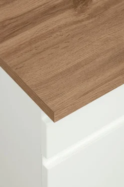 KOCHSTATION Küchenzeile »KS-Virginia,neu in verbesserter Ausführung« Arbeitsplatte 38 mm stark, Stauraum, Softclose,Breite 220 cm, Soft-Close, wahlweise mit E-Geräten