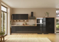 KOCHSTATION Küchenzeile »KS-Virginia,neu in verbesserter Ausführung« Arbeitsplatte 38 mm stark, Stauraum, Softclose,Breite 410 cm, Softclose, wahlweise mit E-Geräten und Induktion