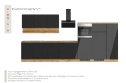 KOCHSTATION Küchenzeile »KS-Virginia,neu in verbesserter Ausführung« Arbeitsplatte 38 mm stark, Stauraum, Softclose,Breite 410 cm, Softclose, wahlweise mit E-Geräten und Induktion