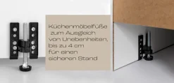 KOCHSTATION Küchenzeile »KS-Virginia,neu in verbesserter Ausführung« Arbeitsplatte 38 mm stark, Stauraum, Softclose,Breite 410 cm, Softclose, wahlweise mit E-Geräten und Induktion