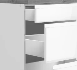 KOCHSTATION Küchenzeile »KS-Virginia,neu in verbesserter Ausführung« Arbeitsplatte 38 mm stark, Stauraum, Softclose,Breite 280 cm, Soft-Close, wahlweise mit E-Geräten