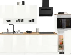 KOCHSTATION Küchenzeile »KS-Virginia,neu in verbesserter Ausführung« Arbeitsplatte 38 mm stark, Stauraum, Softclose,Breite 290 cm, Soft-Close, wahlweise mit Induktionskochfeld