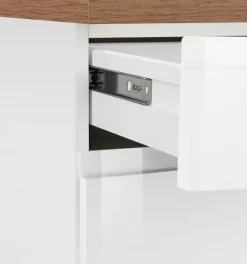KOCHSTATION Küchenzeile »KS-Virginia,neu in verbesserter Ausführung« Arbeitsplatte 38 mm stark, Stauraum, Softclose,Breite 290 cm, Soft-Close, wahlweise mit Induktionskochfeld