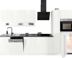 KOCHSTATION Küchenzeile »KS-Virginia,neu in verbesserter Ausführung« Arbeitsplatte 38 mm stark, Stauraum, Softclose,Breite 330 cm, Soft-Close, wahlweise mit Induktion