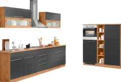 KOCHSTATION Küchenzeile »KS-Wien« Breite 430 cm, wahlweise mit E-Geräten und Induktion