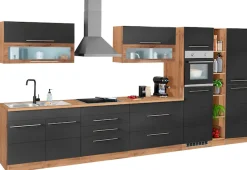 KOCHSTATION Küchenzeile »KS-Wien« Breite 430 cm, wahlweise mit E-Geräten und Induktion