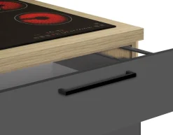 KOCHSTATION Küchenzeile »Luna, Küchenzeile mit Spüle + Siphon, ohne E-Geräte« Breite 182 cm,Türen mit Soft-Close Funktion, Metalgriffe,Made in Italy