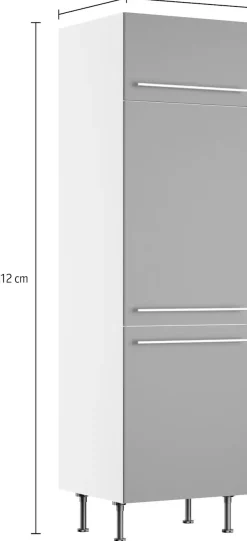 KOCHSTATION Kühlumbauschrank »KS-Bern2« Breite 60 cm, Höhe 211,8 cm, 1 Klappe, 2 Türen, 1 Einlegeboden