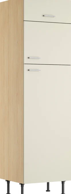 KOCHSTATION Kühlumbauschrank »KS-Lucy« Breite 60 cm, m. 2 Türen, 1 Klappe, Soft-Close, höhenverstellbare Füße